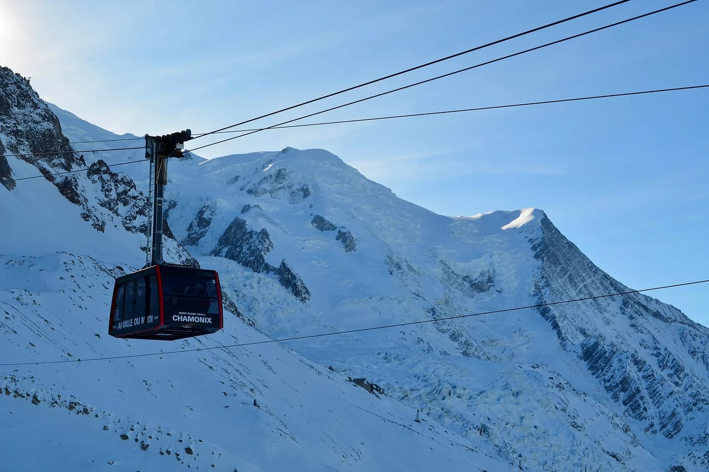 Aiguille du Midin köysirata ja Mont Blanc Chamonix'ssa