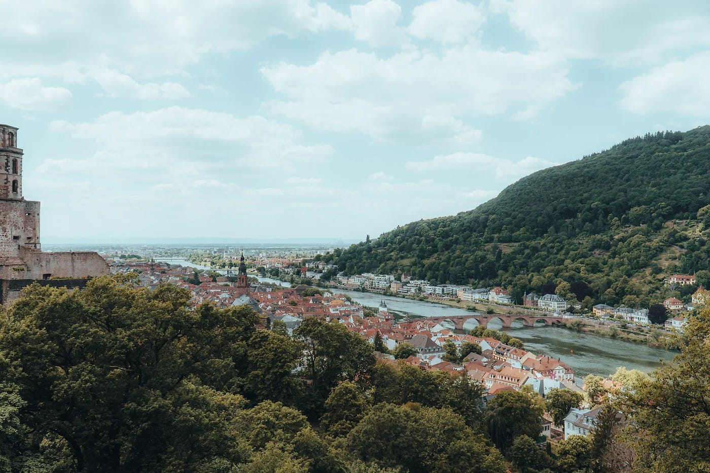 Panoraama linnalle ja Neckar-laaksolle