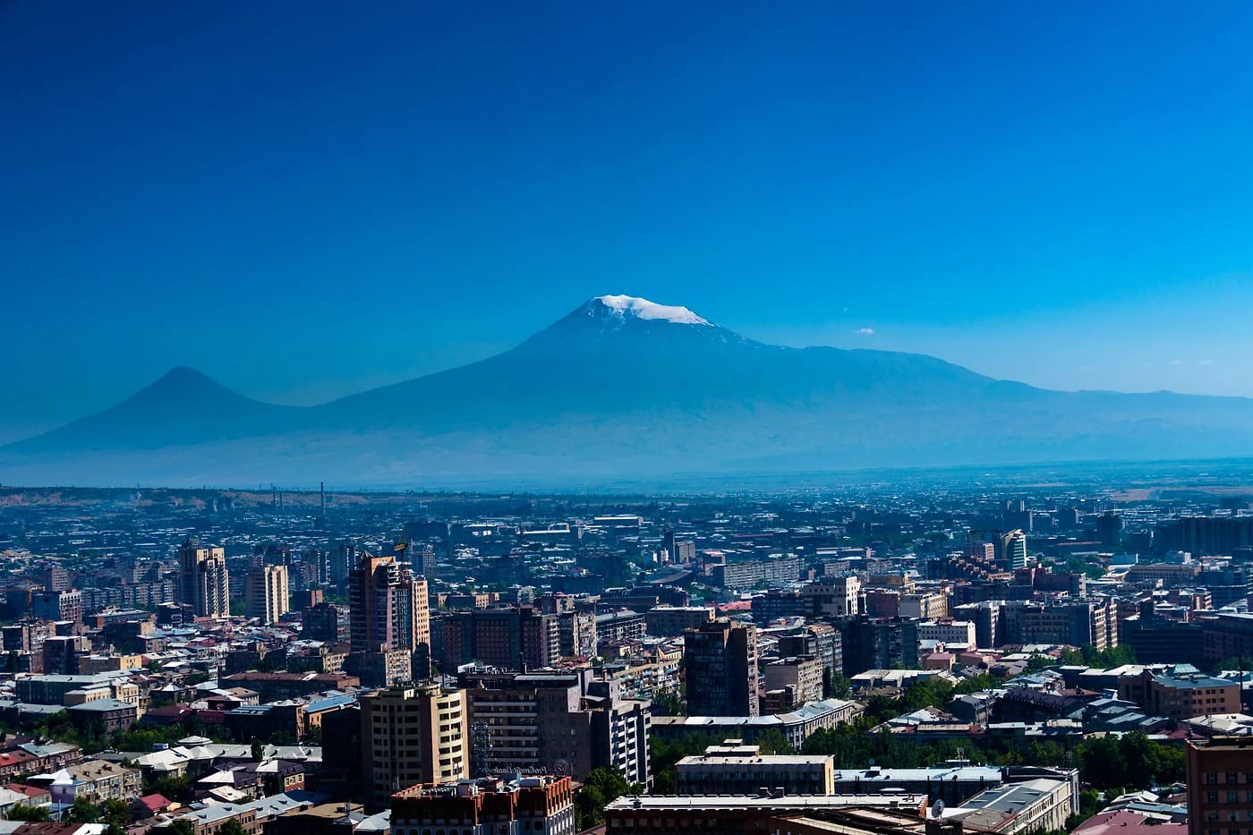 Ilmapanoraama Jerevanista ja Ararat-vuoresta