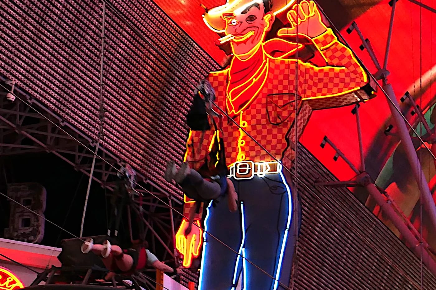 Vegas Vic -neoncowboy Fremont Streetillä