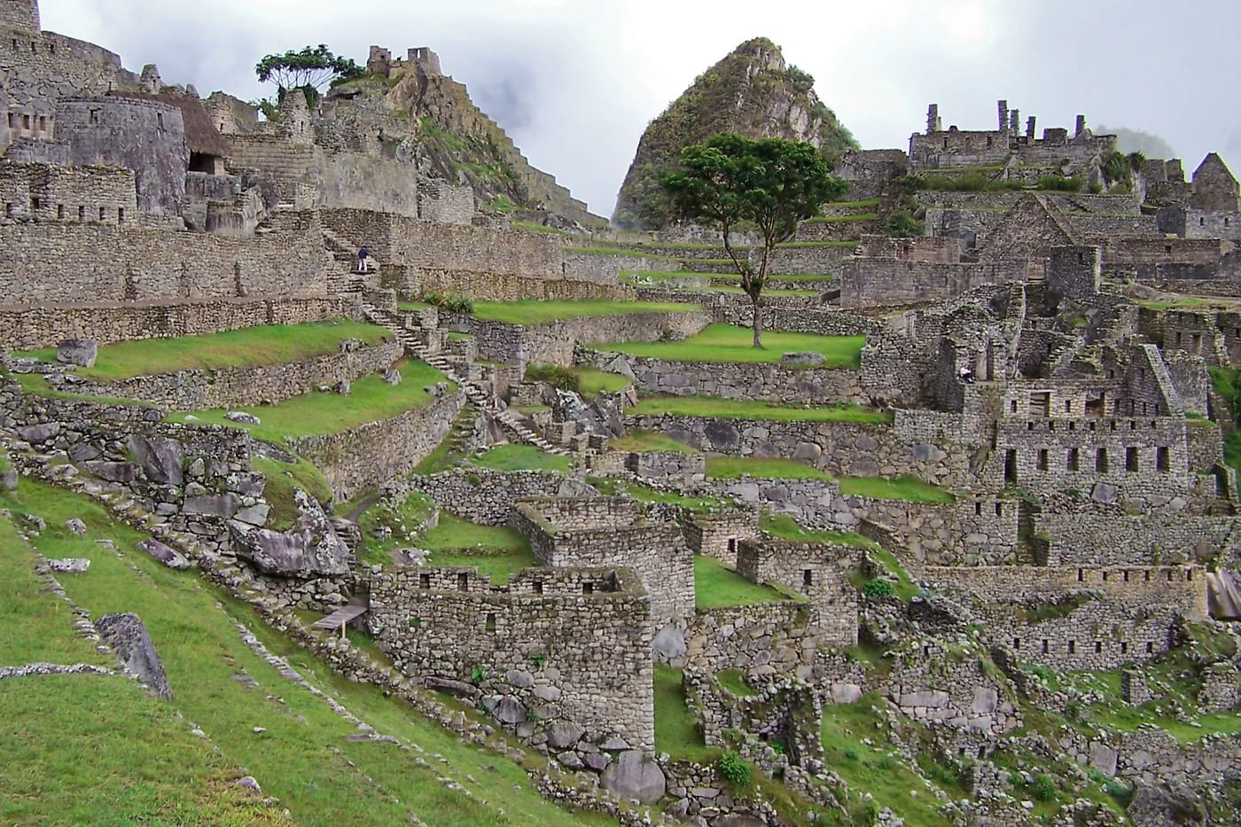 Machu Picchun kivirakennuksia ja terasseja