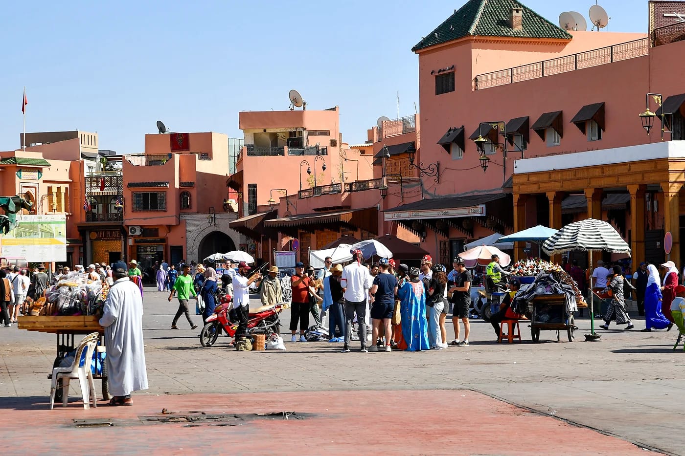 Vilkas Jemaa el-Fnaa -tori Marrakechissa