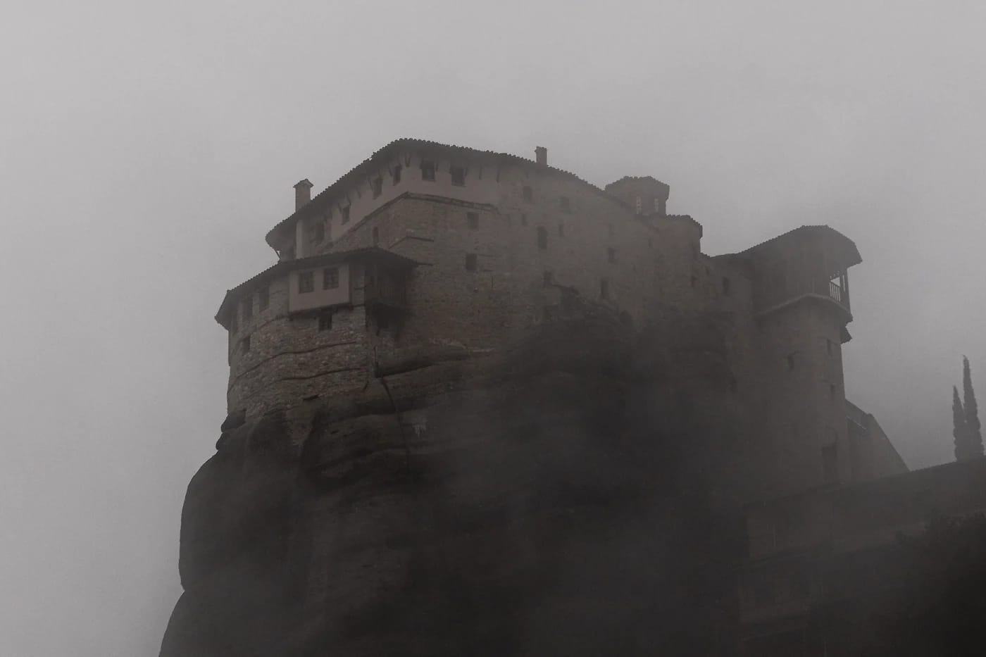 Roussanoun luostari sumussa Meteorassa