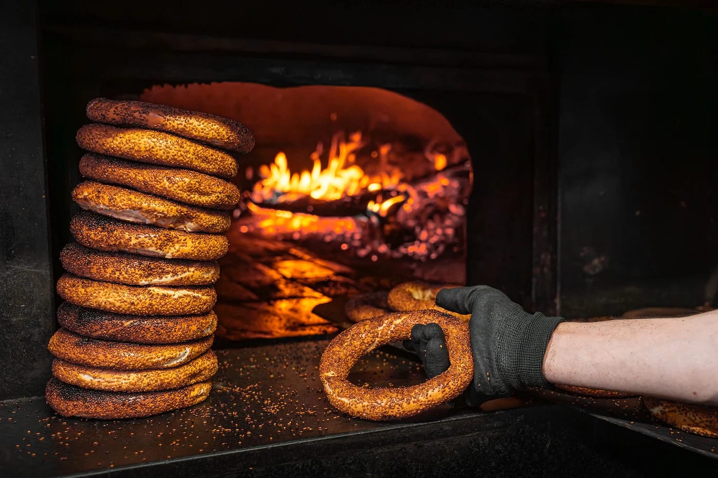 Montreal-bagelit uunissa