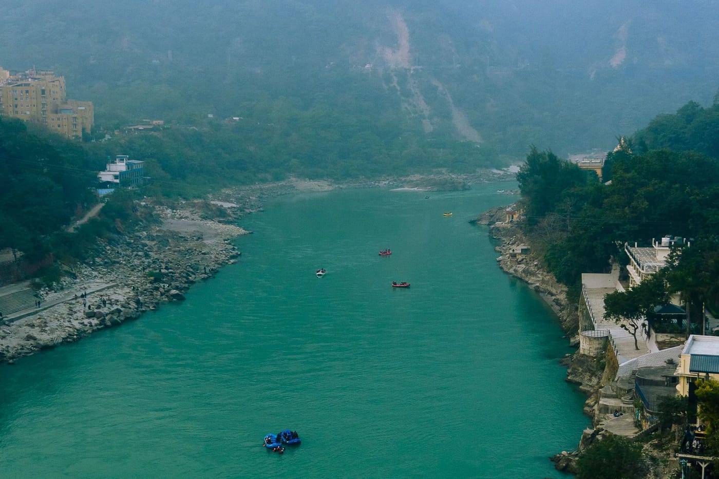 Ganges-joki ilmasta Rishikeshissä