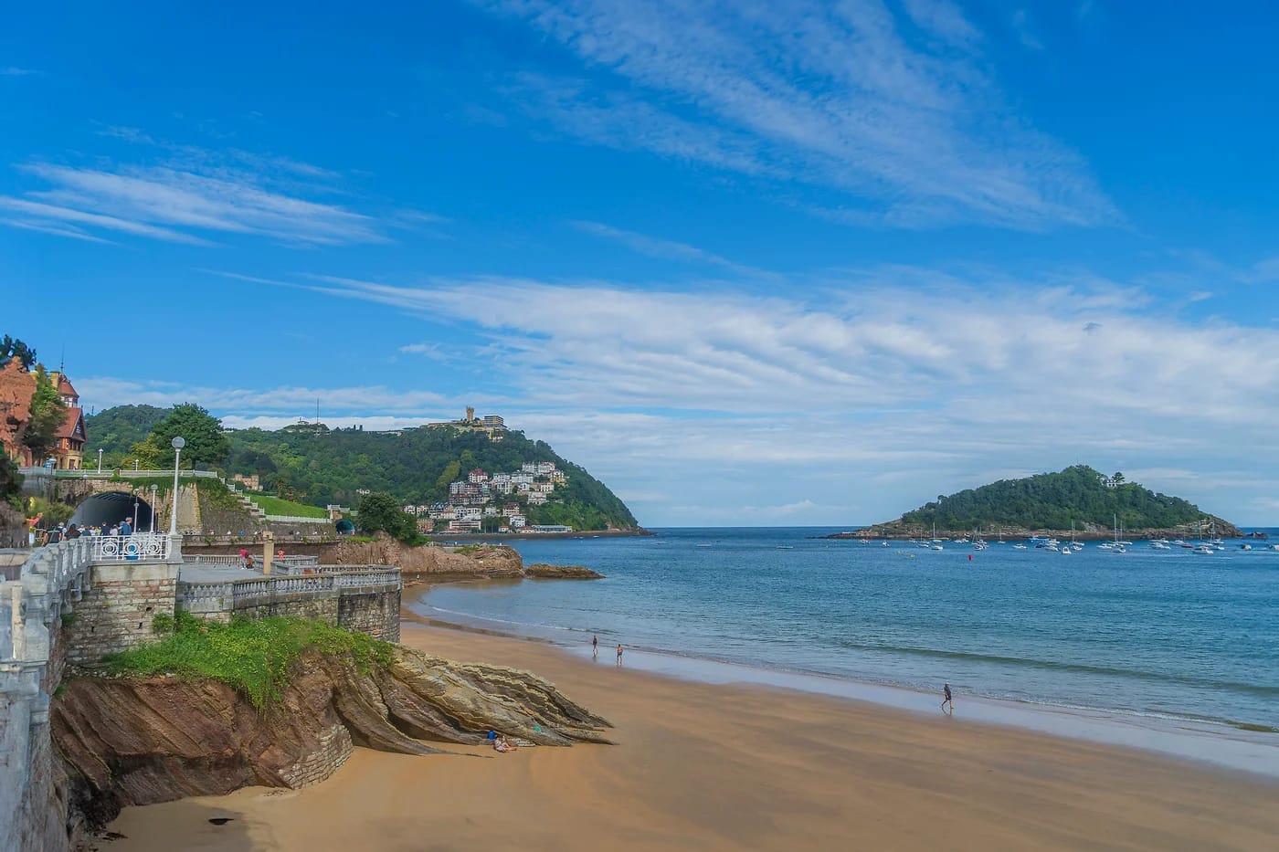 Kaunis rantamaisema San Sebastiánissa