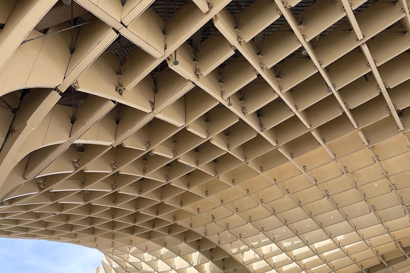 Metropol Parasolin puurakenne Sevillassa