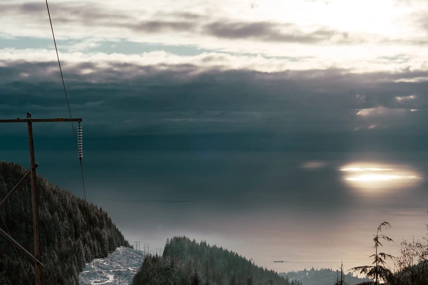 Talvinäkymä Grouse Mountainilta