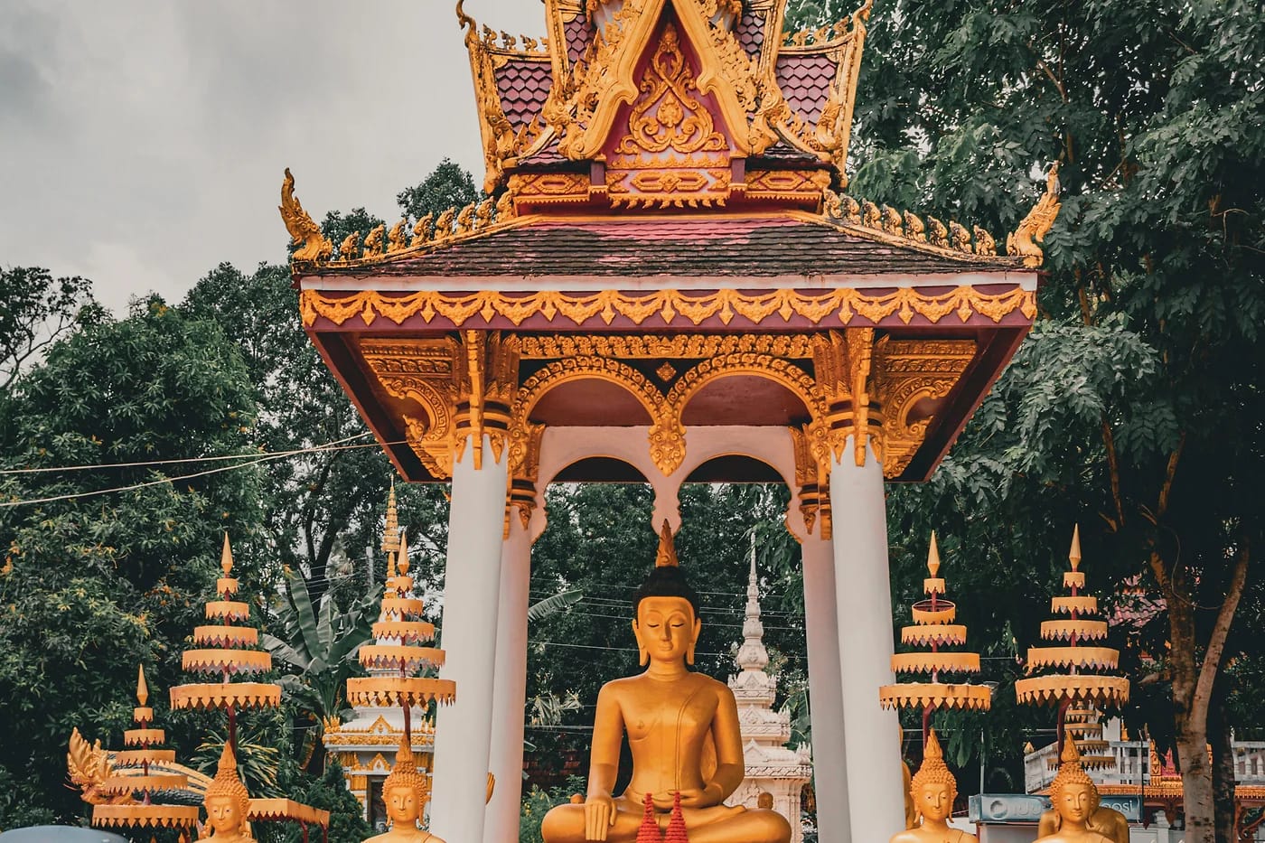 Kullattu Buddha temppelissä