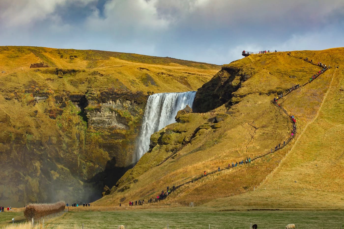 Skógafoss ja maisema