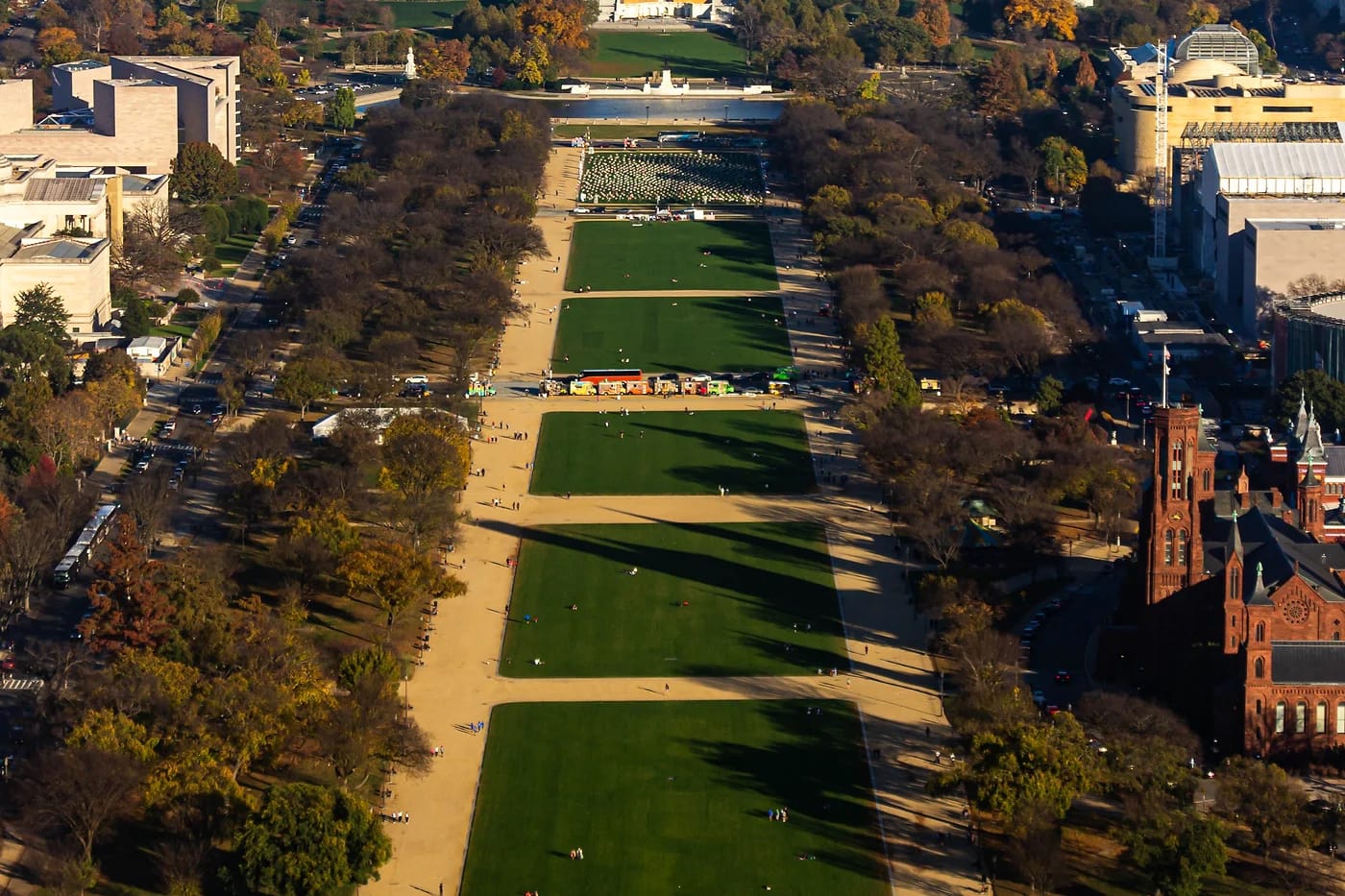 Ilmakuva National Mallista ja Capitolista Washingtonissa