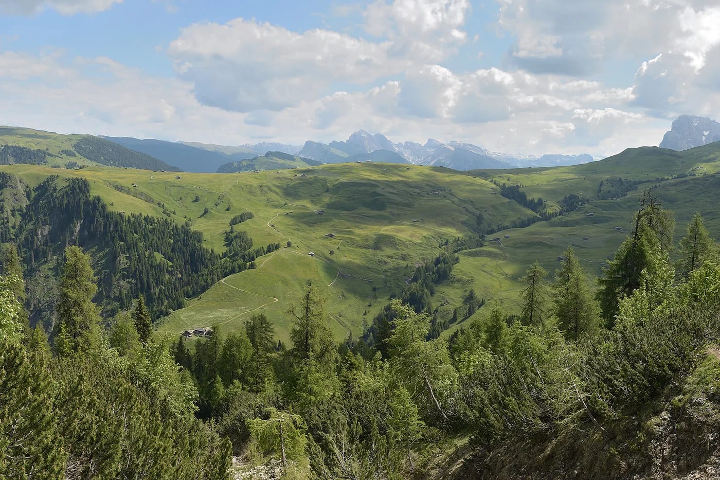 Alpe di Siusin niityt ja Sella-vuoristo