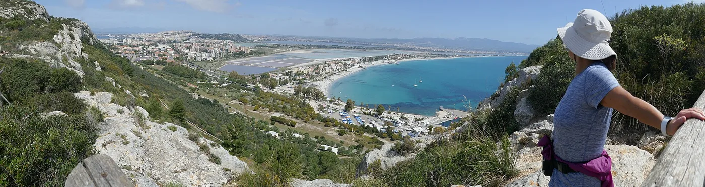 Poetto ja rannikko Sella del Diavololta