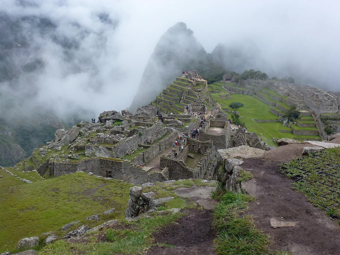 Sitadelli ja Huayna Picchu usvassa