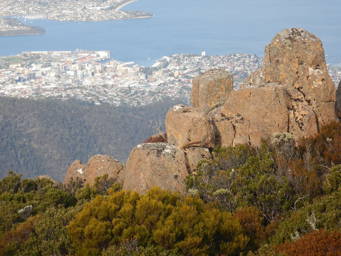 Hobart Kunanyi/Mt Wellingtonilta